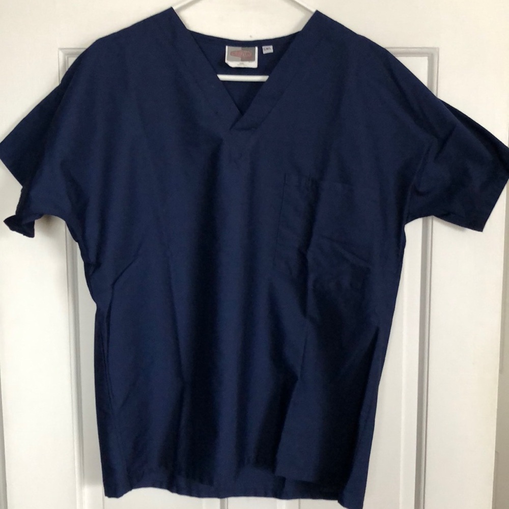 Scrubzone unisex scrub set in navy blue size small